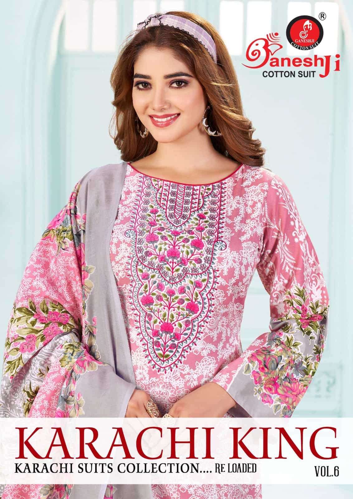 Ganeshji Karachi King Vol 6 Pure Cotton Pakistani Suit - Amrah Wholesale