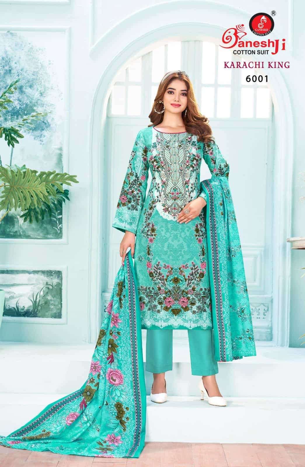Ganeshji Karachi King Vol 6 Pure Cotton Pakistani Suit - Amrah Wholesale