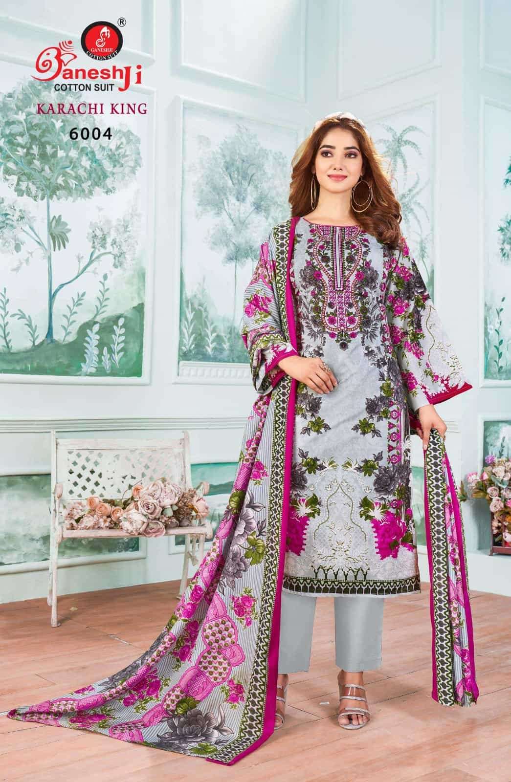 Ganeshji Karachi King Vol 6 Pure Cotton Pakistani Suit - Amrah Wholesale