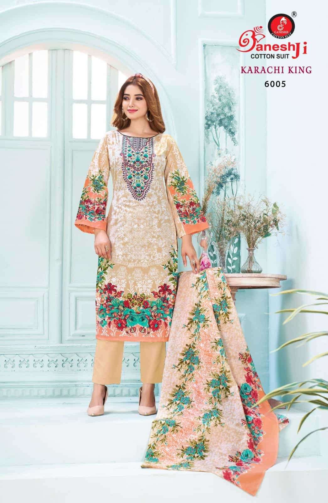 Ganeshji Karachi King Vol 6 Pure Cotton Pakistani Suit - Amrah Wholesale