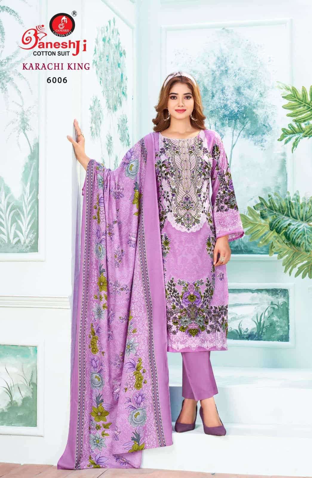 Ganeshji Karachi King Vol 6 Pure Cotton Pakistani Suit - Amrah Wholesale