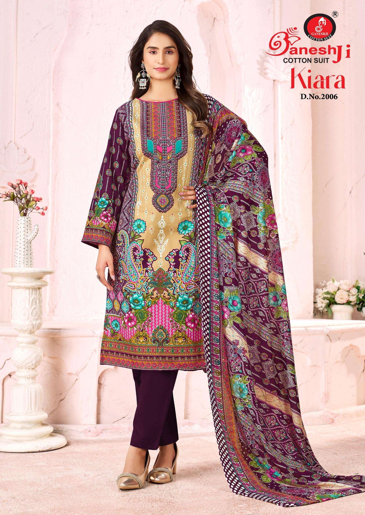 Ganeshji Cotton Suit Kiara Vol 2 Cotton Printed Karachi Dress Material