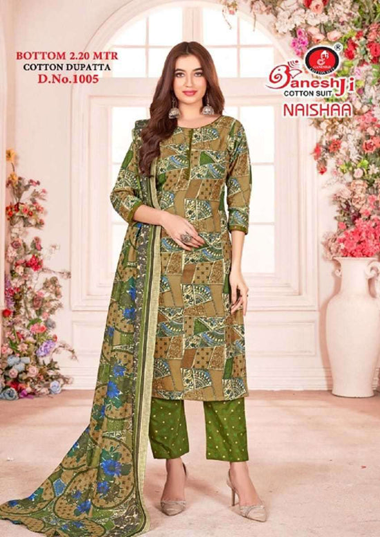 Ganeshji Naishaa Vol 1 Indo Cotton Printed Dress Material Wholesale - Amrah Wholesale