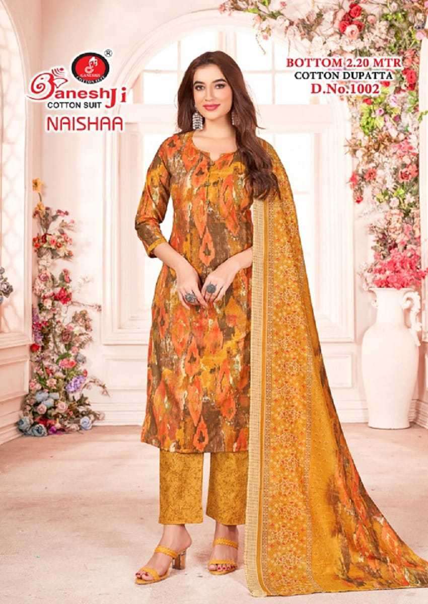 Ganeshji Naishaa Vol 1 Indo Cotton Printed Dress Material Wholesale - Amrah Wholesale