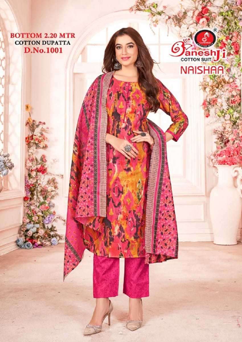 Ganeshji Naishaa Vol 1 Indo Cotton Printed Dress Material Wholesale - Amrah Wholesale