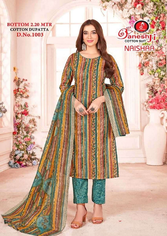 Ganeshji Naishaa Vol 1 Indo Cotton Printed Dress Material Wholesale - Amrah Wholesale