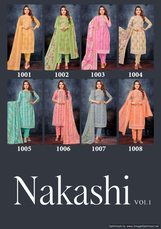 Ganeshji Nakashi Vol 1 Indo Cotton Printed Dress Material Wholesale - Amrah Wholesale