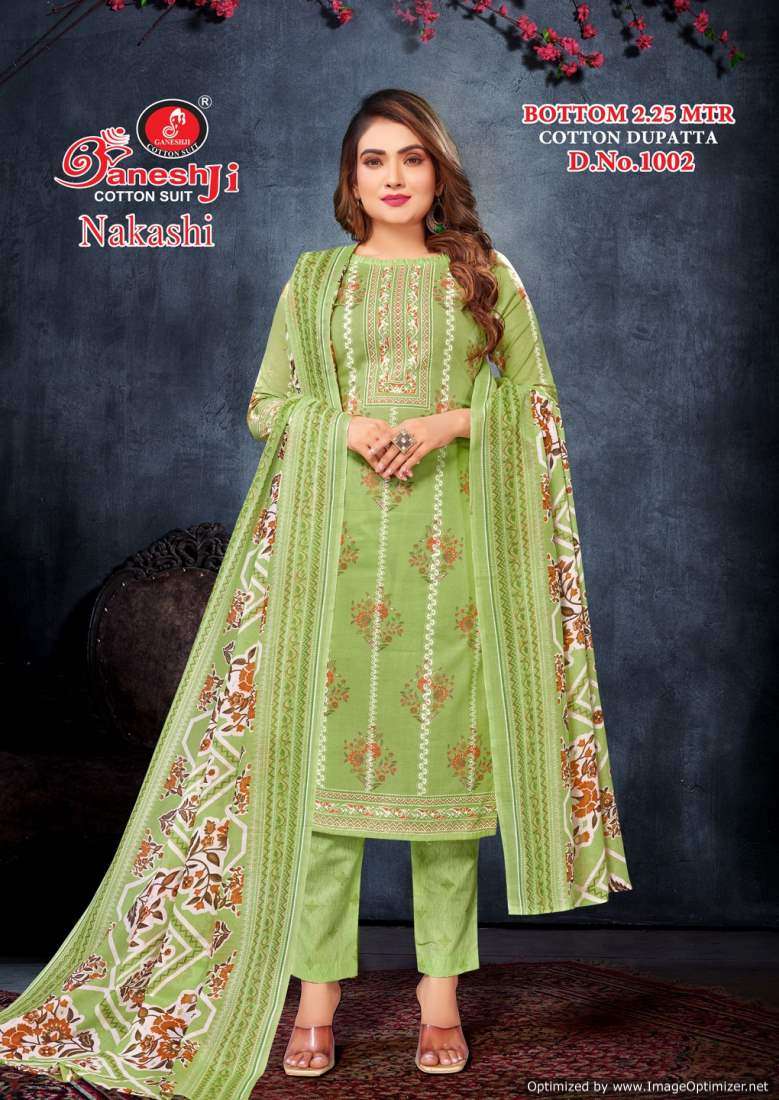 Ganeshji Nakashi Vol 1 Indo Cotton Printed Dress Material Wholesale - Amrah Wholesale