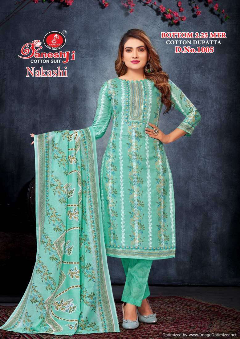 Ganeshji Nakashi Vol 1 Indo Cotton Printed Dress Material Wholesale - Amrah Wholesale
