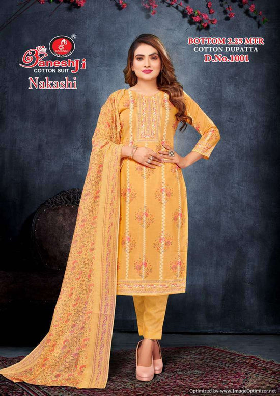 Ganeshji Nakashi Vol 1 Indo Cotton Printed Dress Material Wholesale - Amrah Wholesale