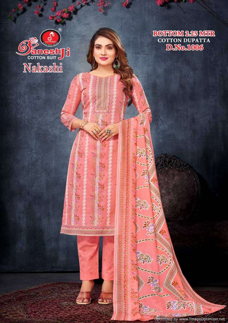 Ganeshji Nakashi Vol 1 Indo Cotton Printed Dress Material Wholesale - Amrah Wholesale