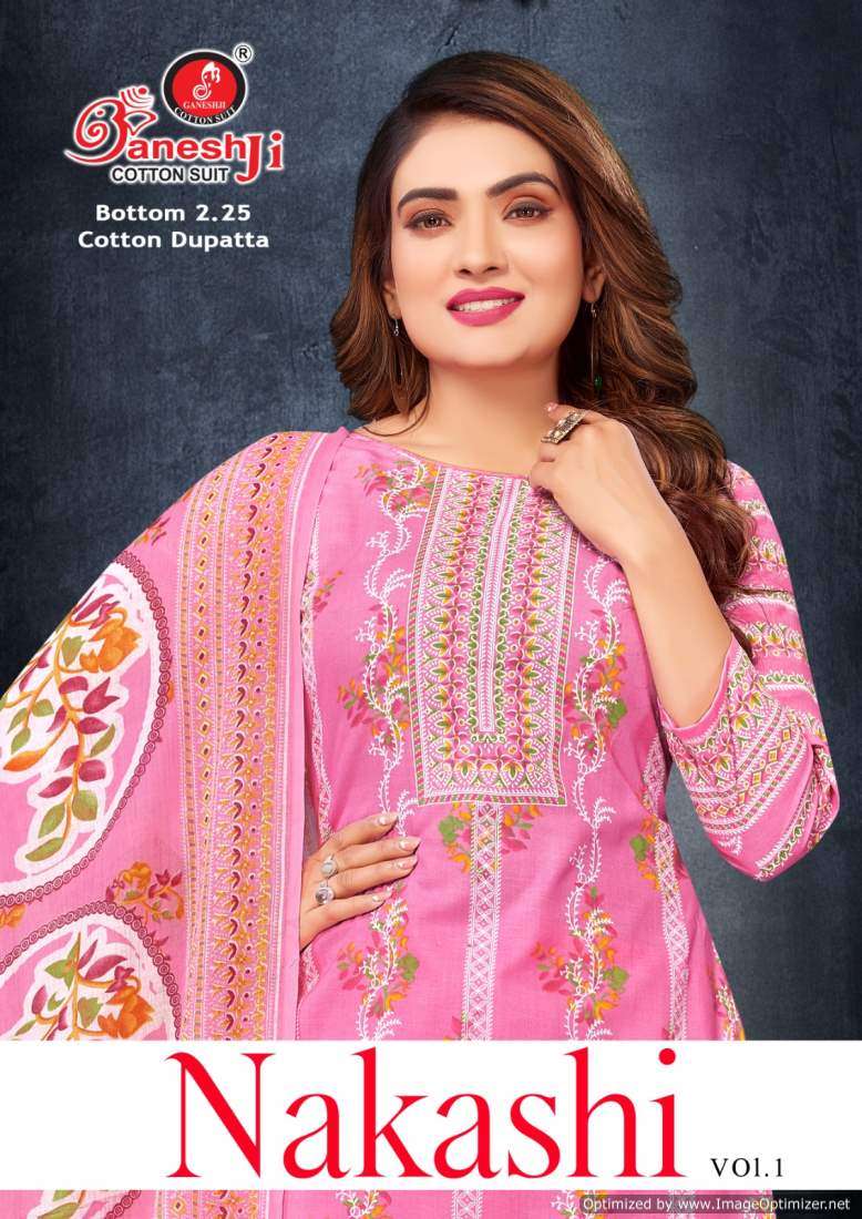 Ganeshji Nakashi Vol 1 Indo Cotton Printed Dress Material Wholesale - Amrah Wholesale