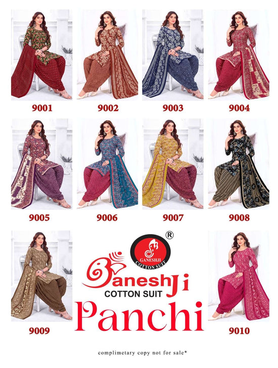 GANESHJI PANCHI VOL-9 Cotton Printed Punjabi Dress Material