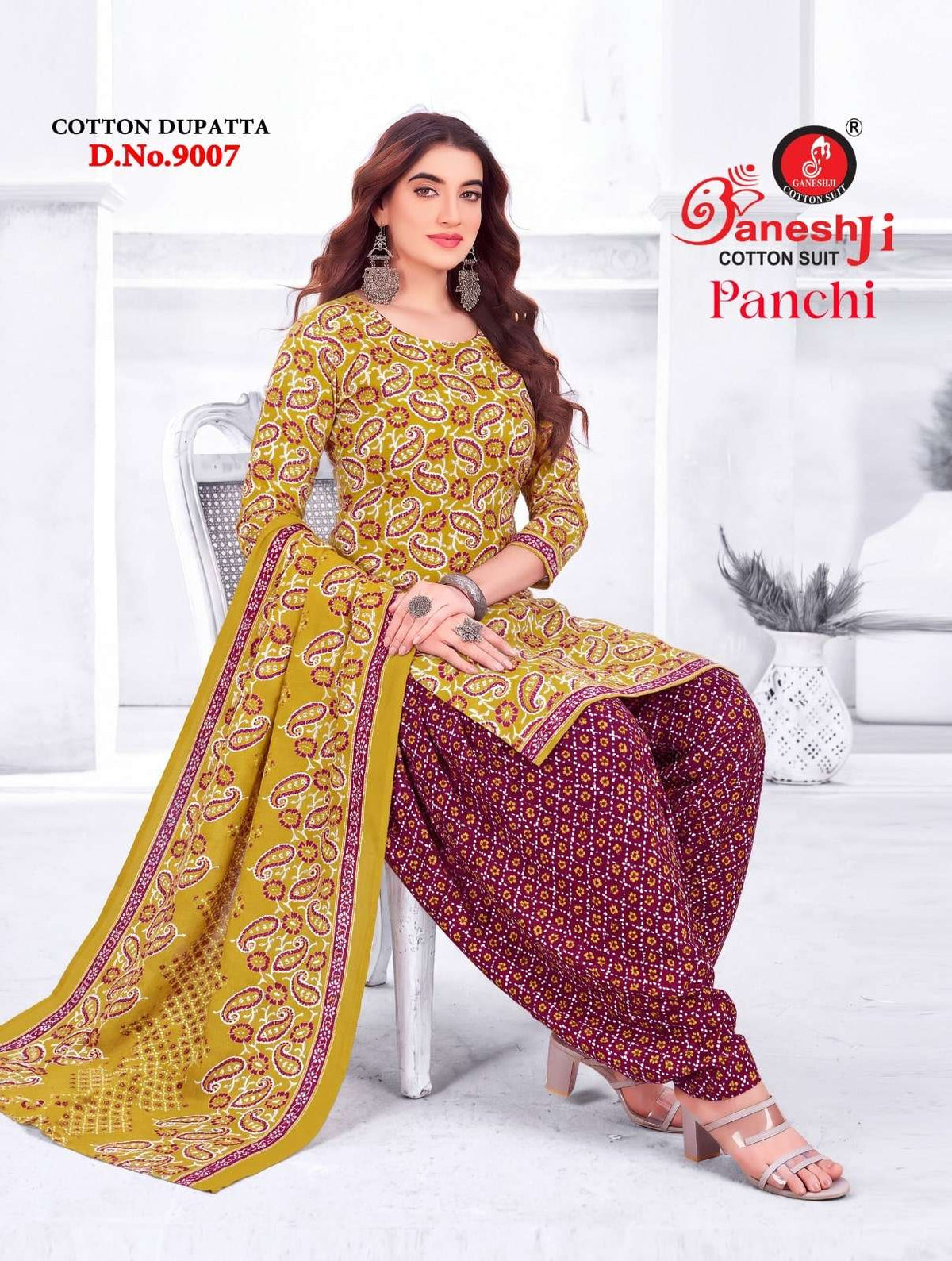 GANESHJI PANCHI VOL-9 Cotton Printed Punjabi Dress Material