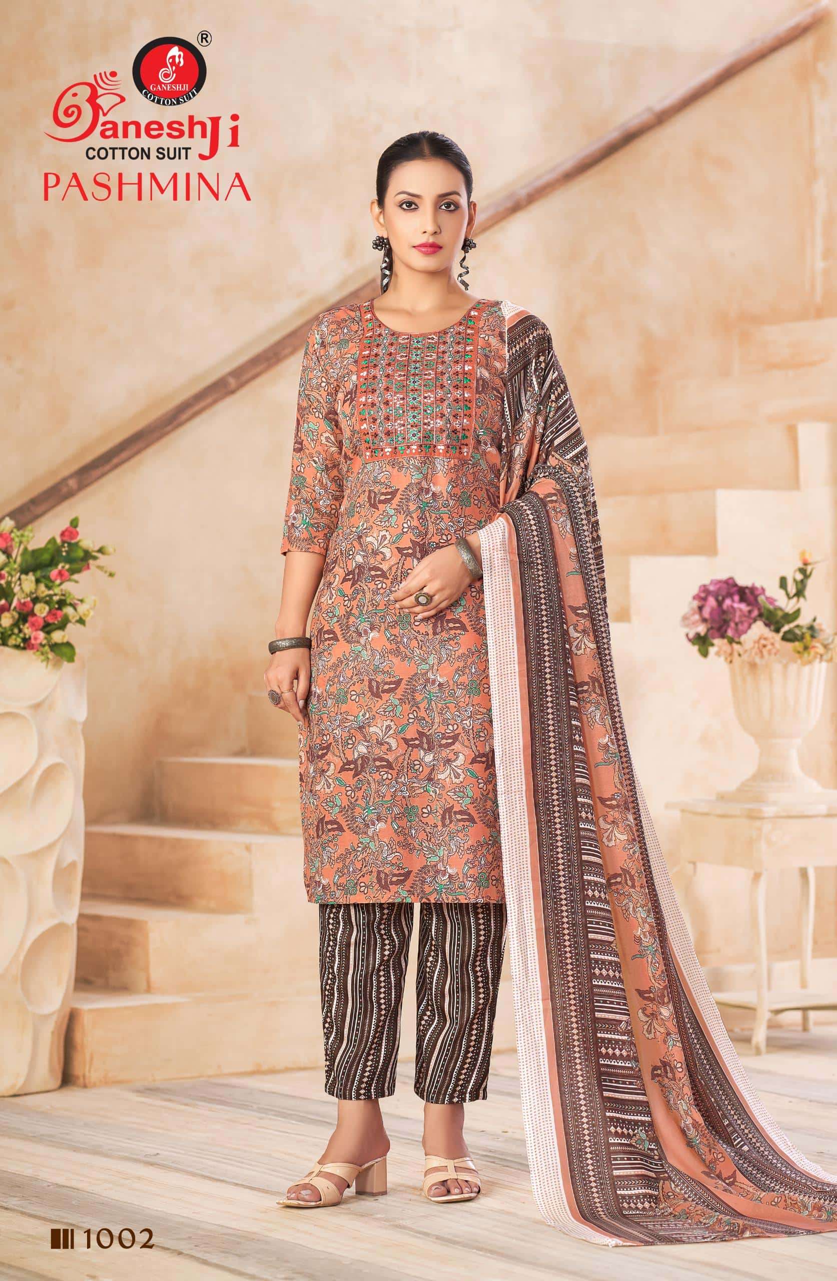 Ganeshji Pashmina Vol-1 Cotton Printed Pakistani Suit
