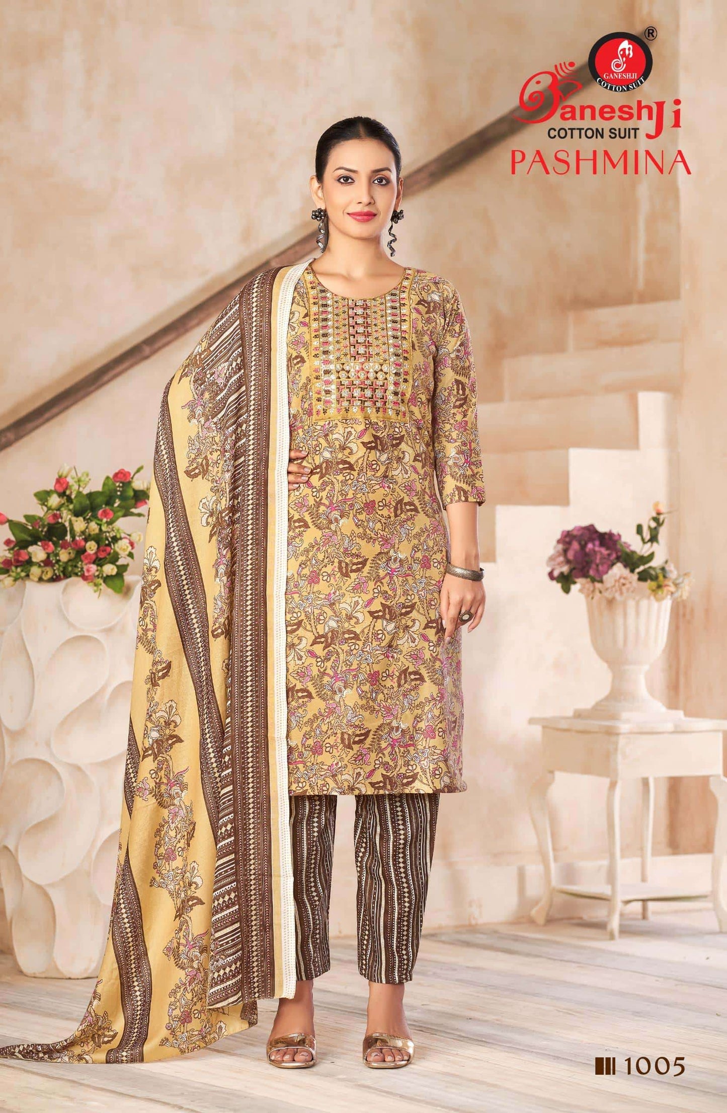 Ganeshji Pashmina Vol-1 Cotton Printed Pakistani Suit