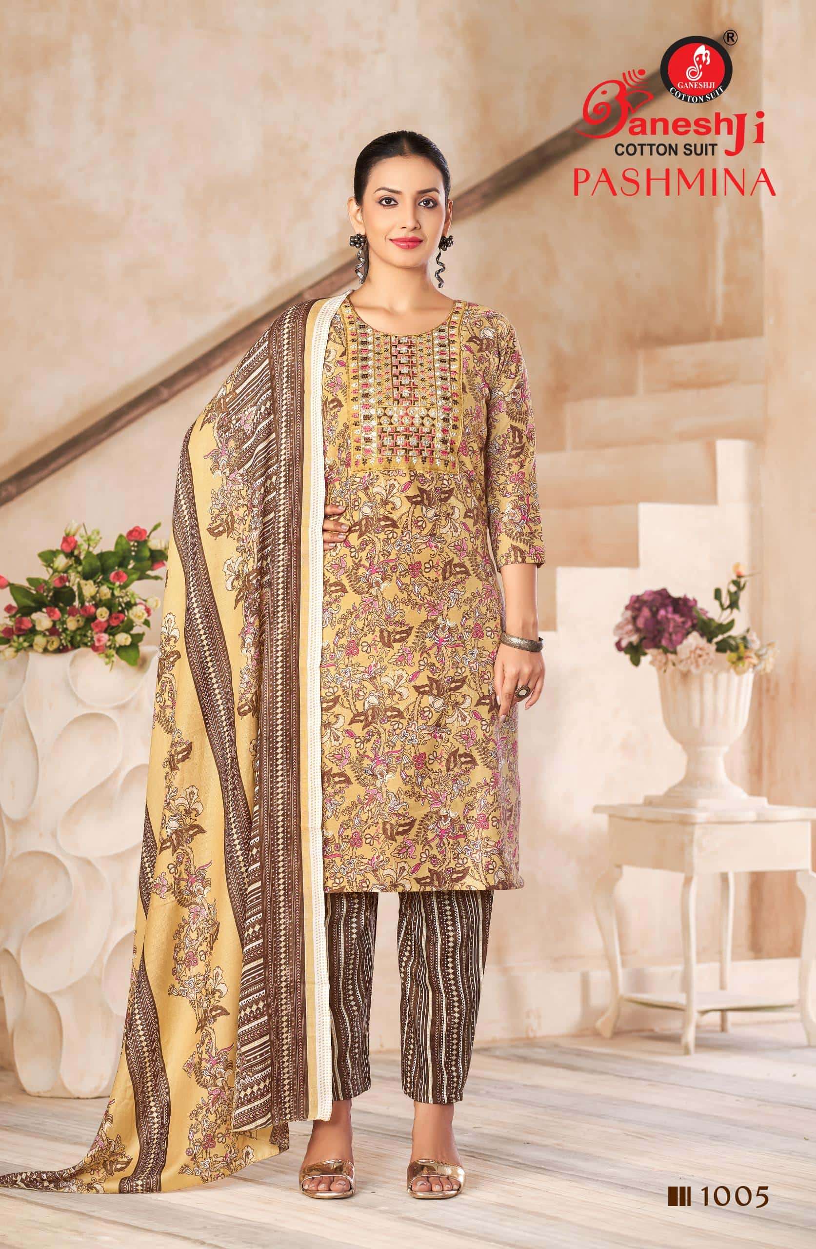 Ganeshji Pashmina Vol-1 Cotton Printed Pakistani Suit