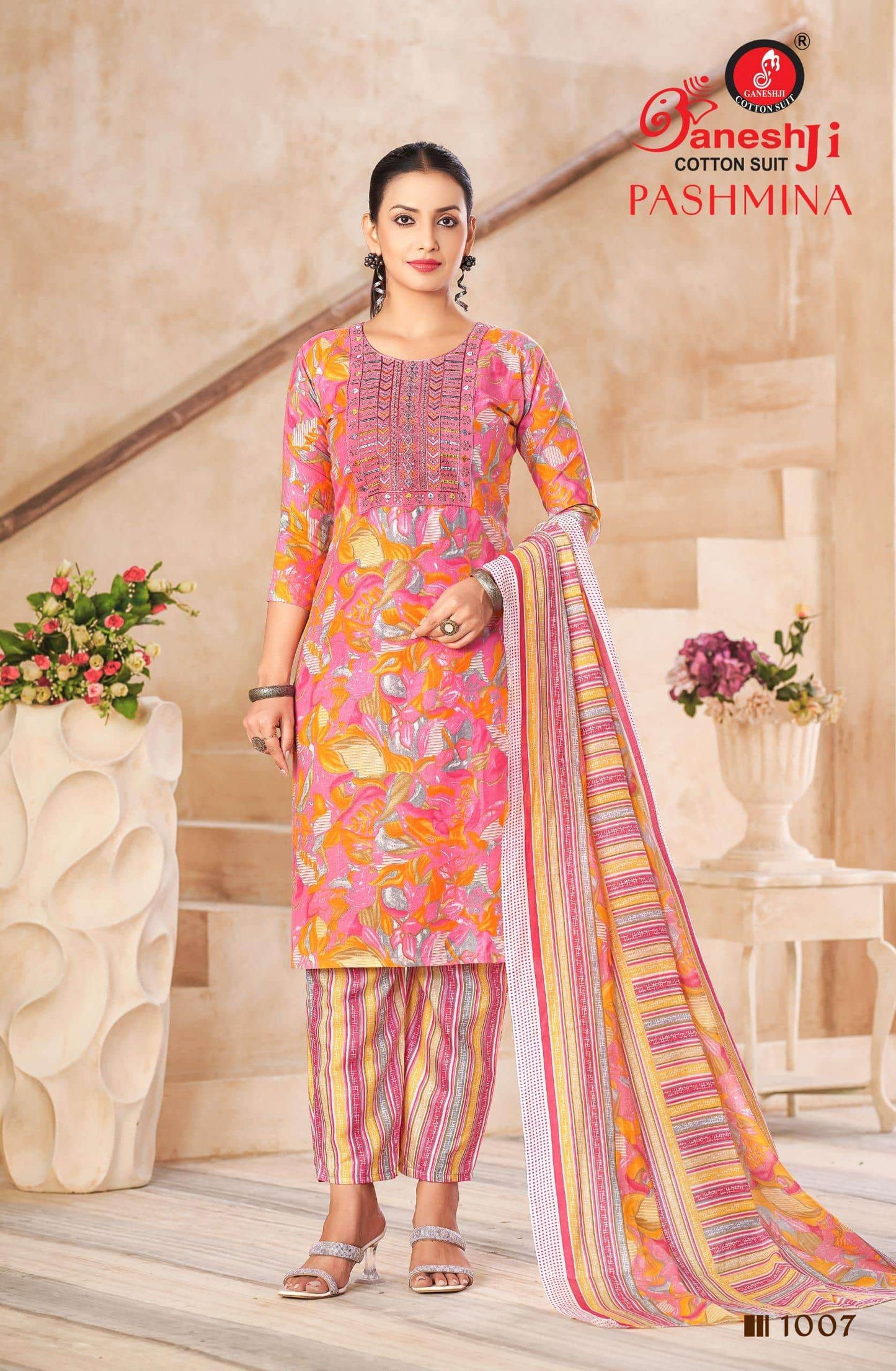 Ganeshji Pashmina Vol-1 Cotton Printed Pakistani Suit