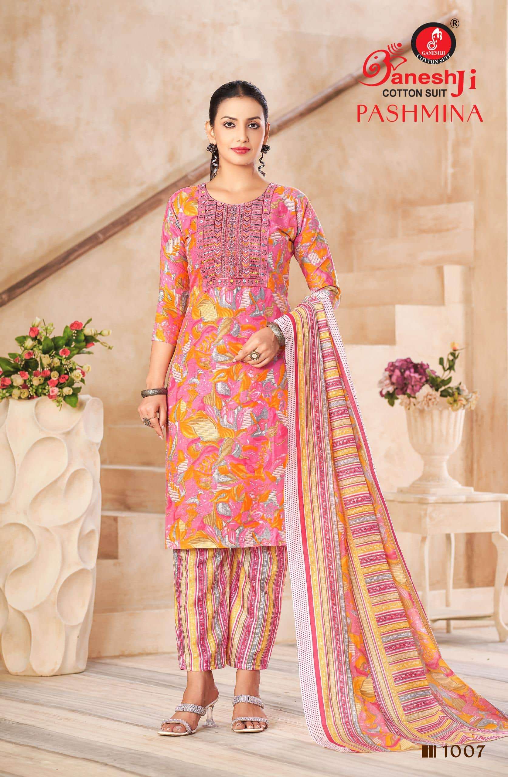 Ganeshji Pashmina Vol-1 Cotton Printed Pakistani Suit