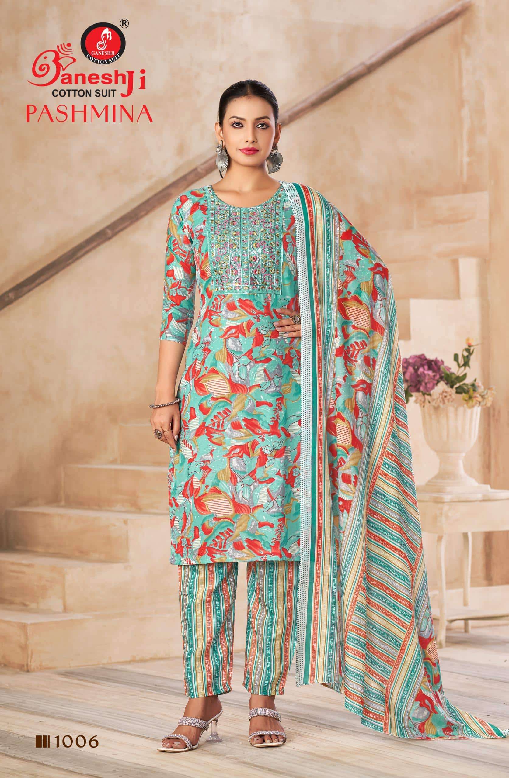 Ganeshji Pashmina Vol-1 Cotton Printed Pakistani Suit