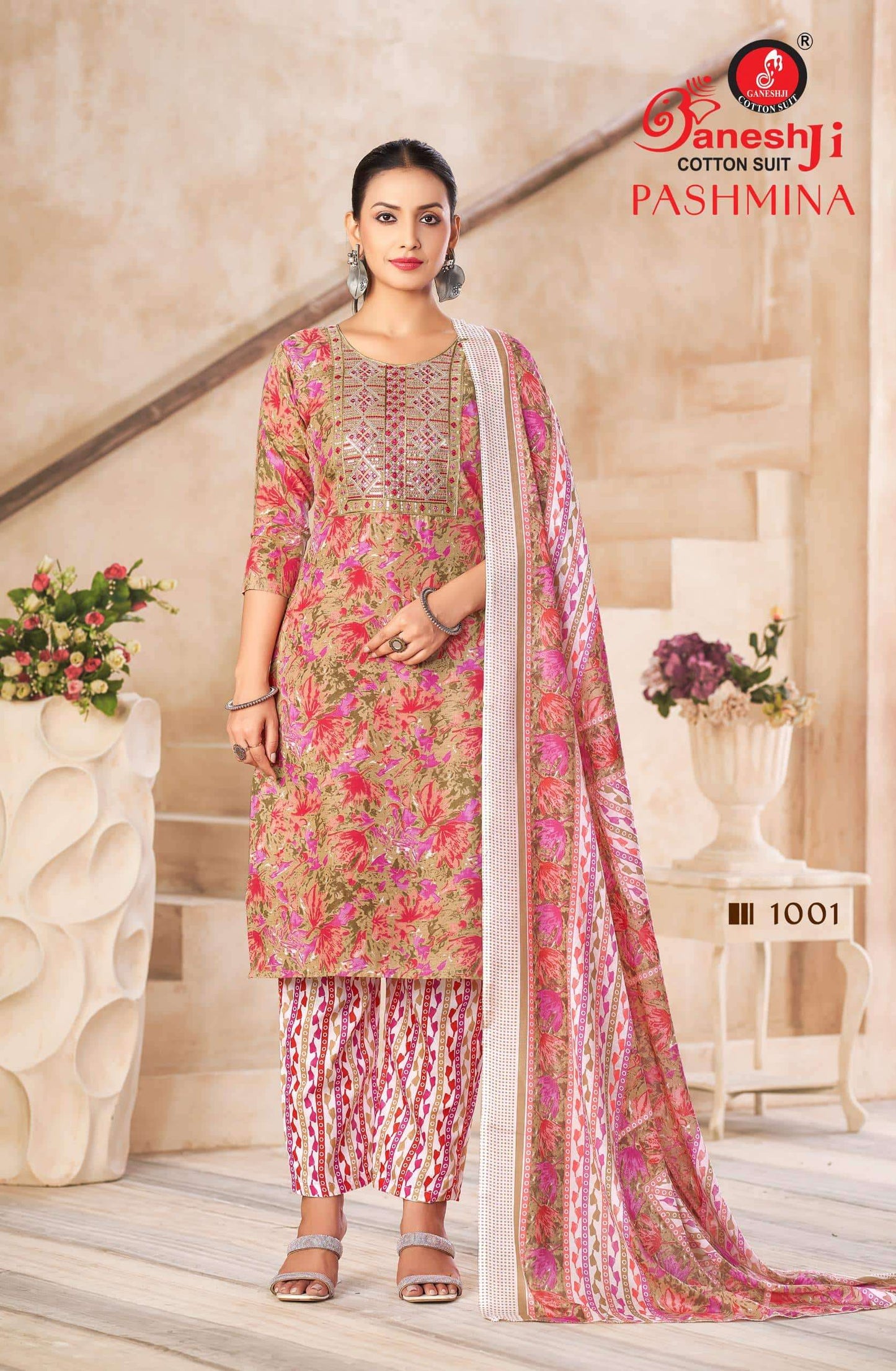 Ganeshji Pashmina Vol-1 Cotton Printed Pakistani Suit