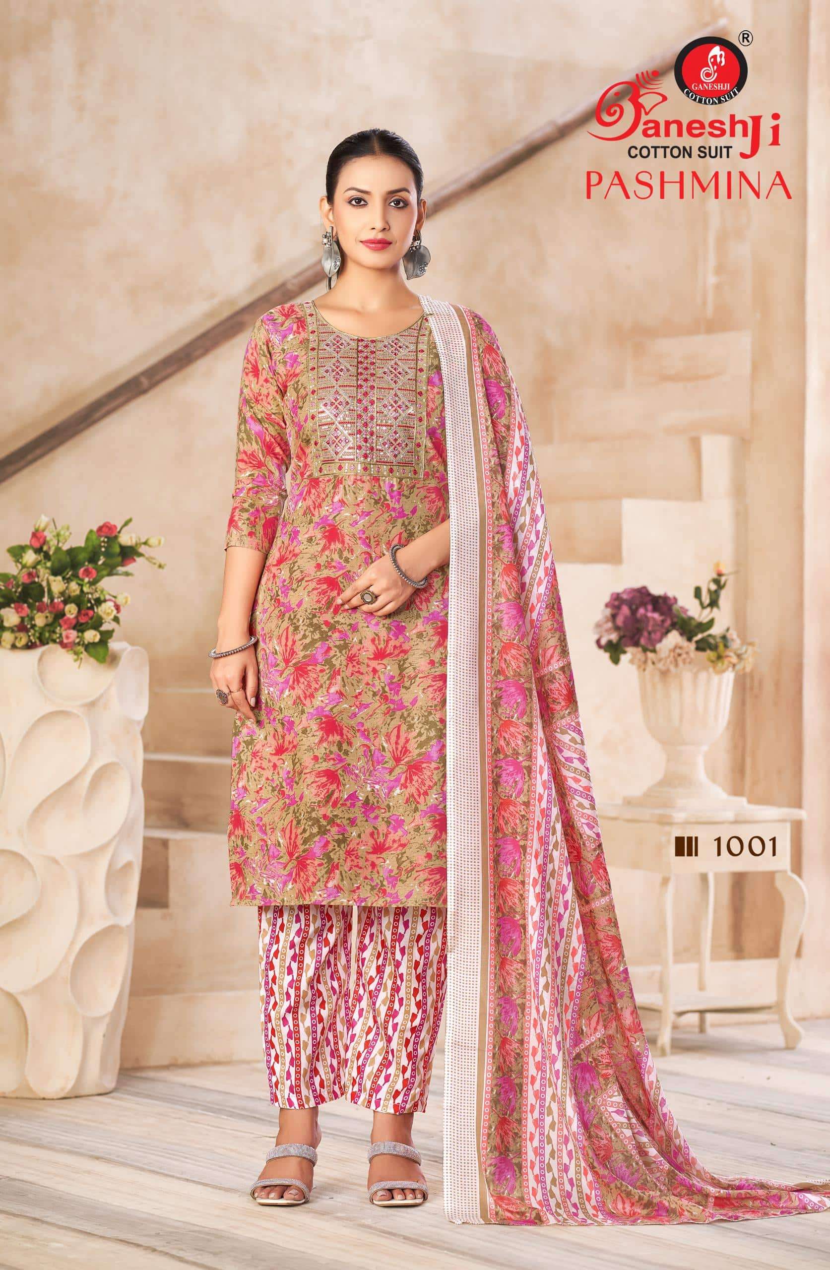 Ganeshji Pashmina Vol-1 Cotton Printed Pakistani Suit