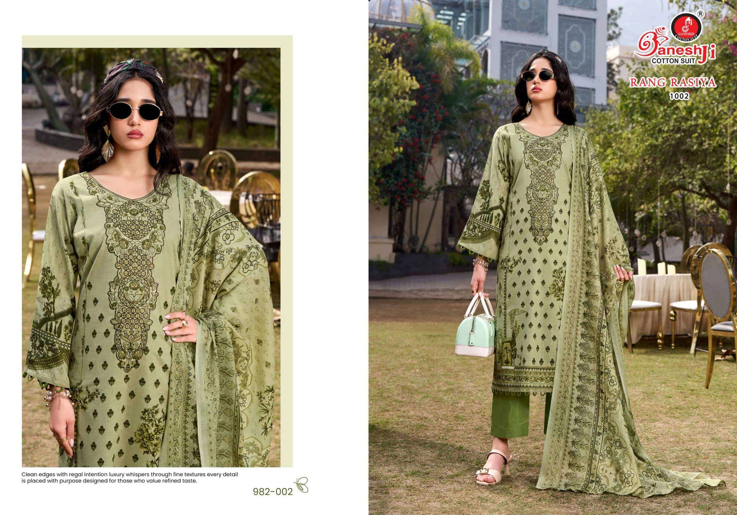 Ganeshji Rang Rasiya Vol 1 Cotton Embroidered Dress Material