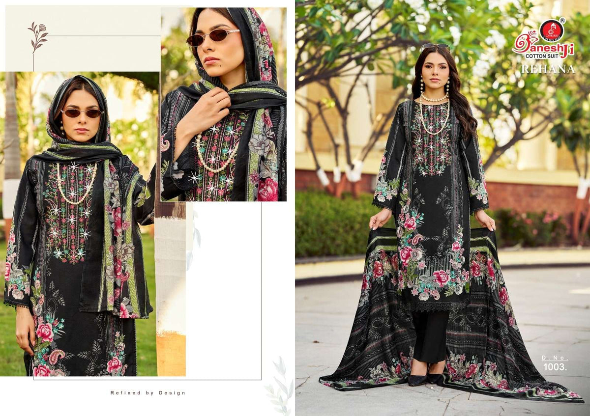 GANESHJI REHANA VOL - 01 Cotton Printed Pakistani Suit - Amrah Wholesale