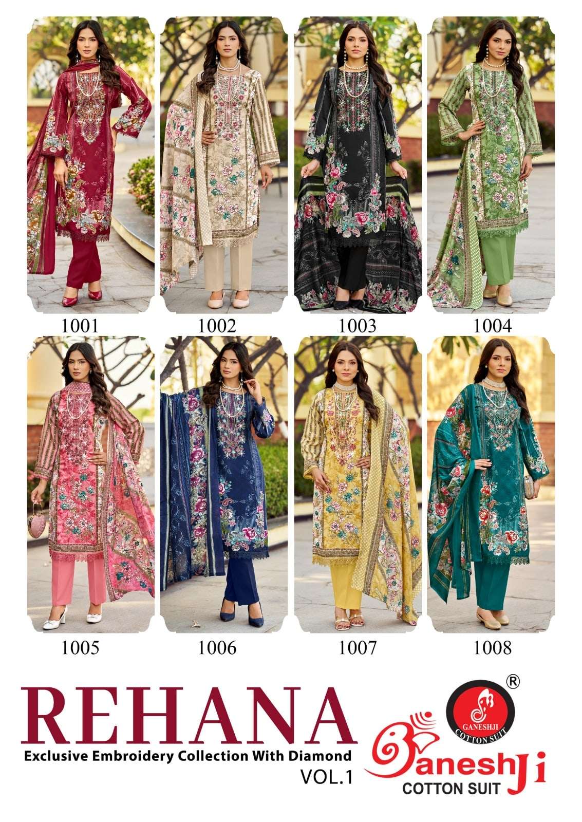GANESHJI REHANA VOL - 01 Cotton Printed Pakistani Suit - Amrah Wholesale