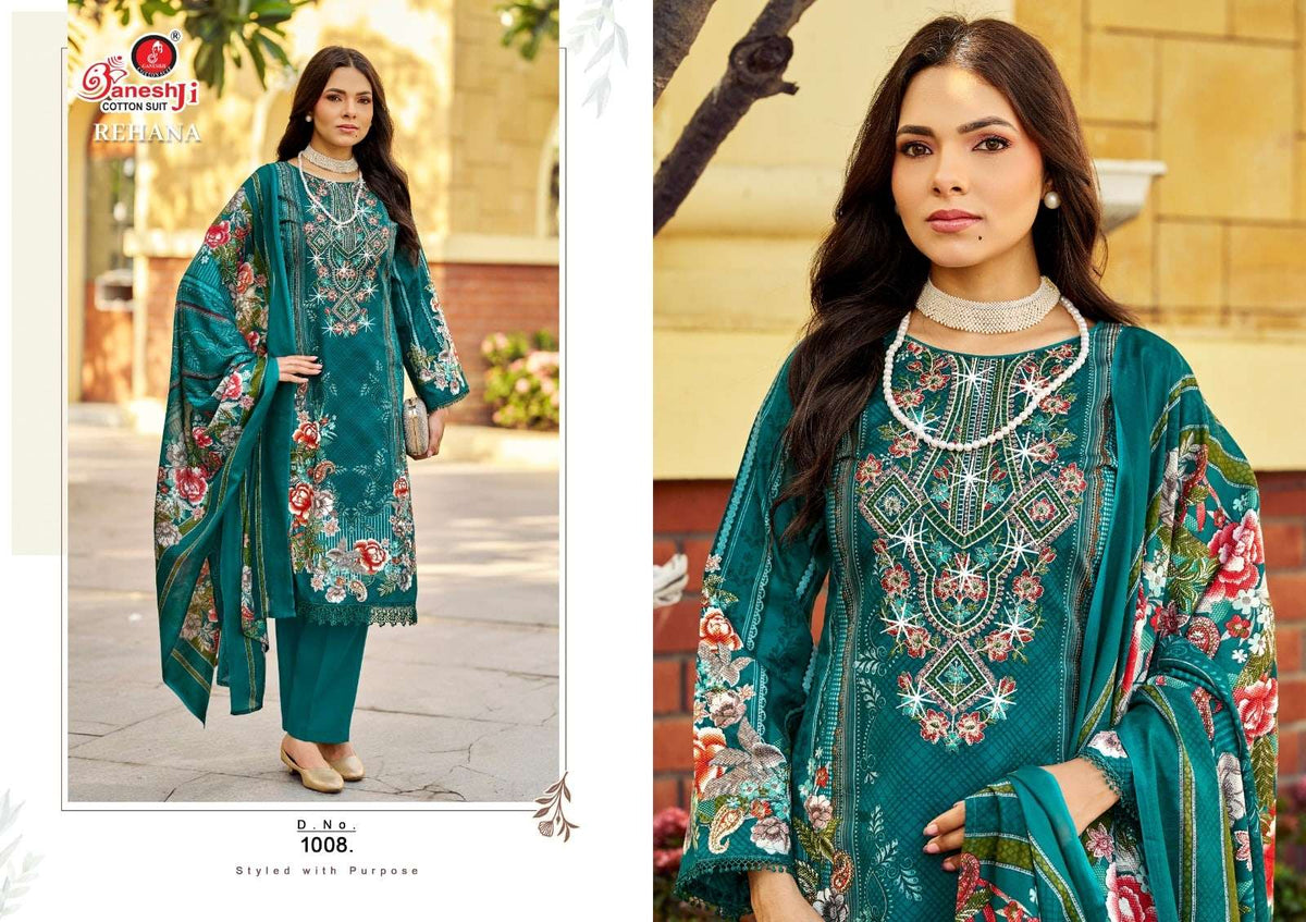 GANESHJI REHANA VOL - 01 Cotton Printed Pakistani Suit - Amrah Wholesale