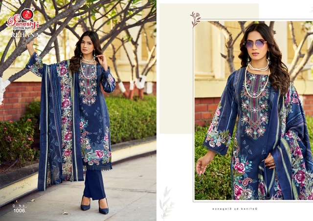 GANESHJI REHANA VOL - 01 Cotton Printed Pakistani Suit - Amrah Wholesale