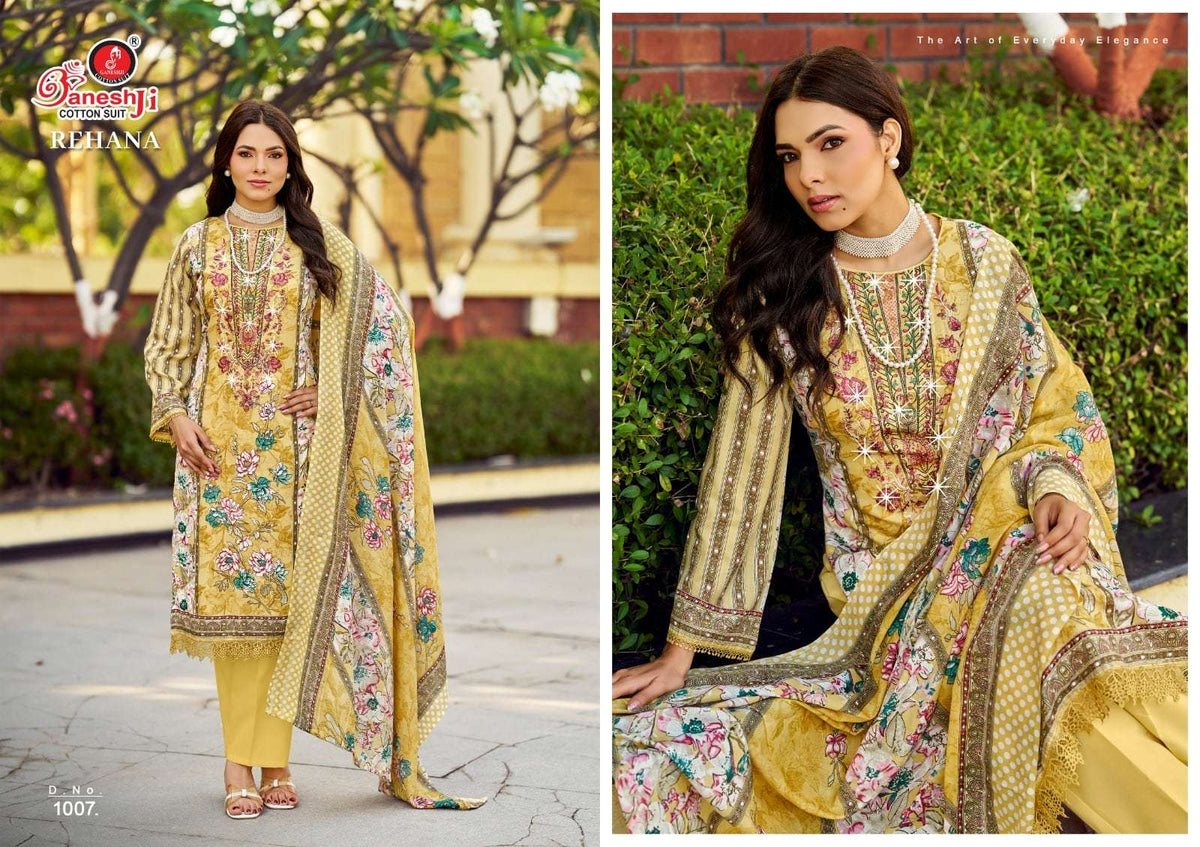 GANESHJI REHANA VOL - 01 Cotton Printed Pakistani Suit - Amrah Wholesale