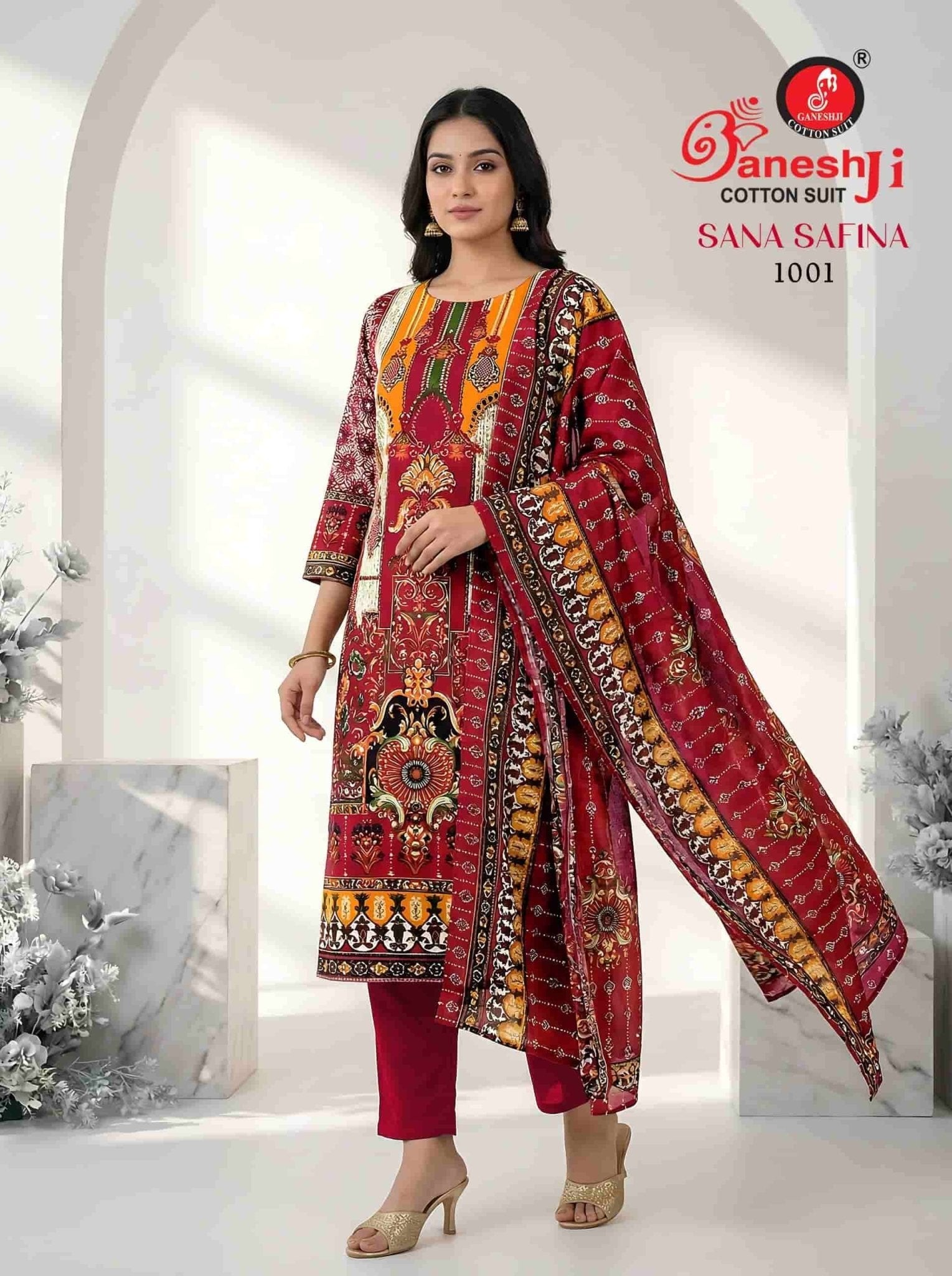 Ganeshji Sana Safina Vol 1 Pakistani Print Cotton Dress Material - Amrah Wholesale
