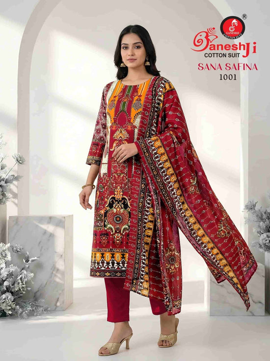 Ganeshji Sana Safina Vol 1 Pakistani Print Cotton Dress Material - Amrah Wholesale
