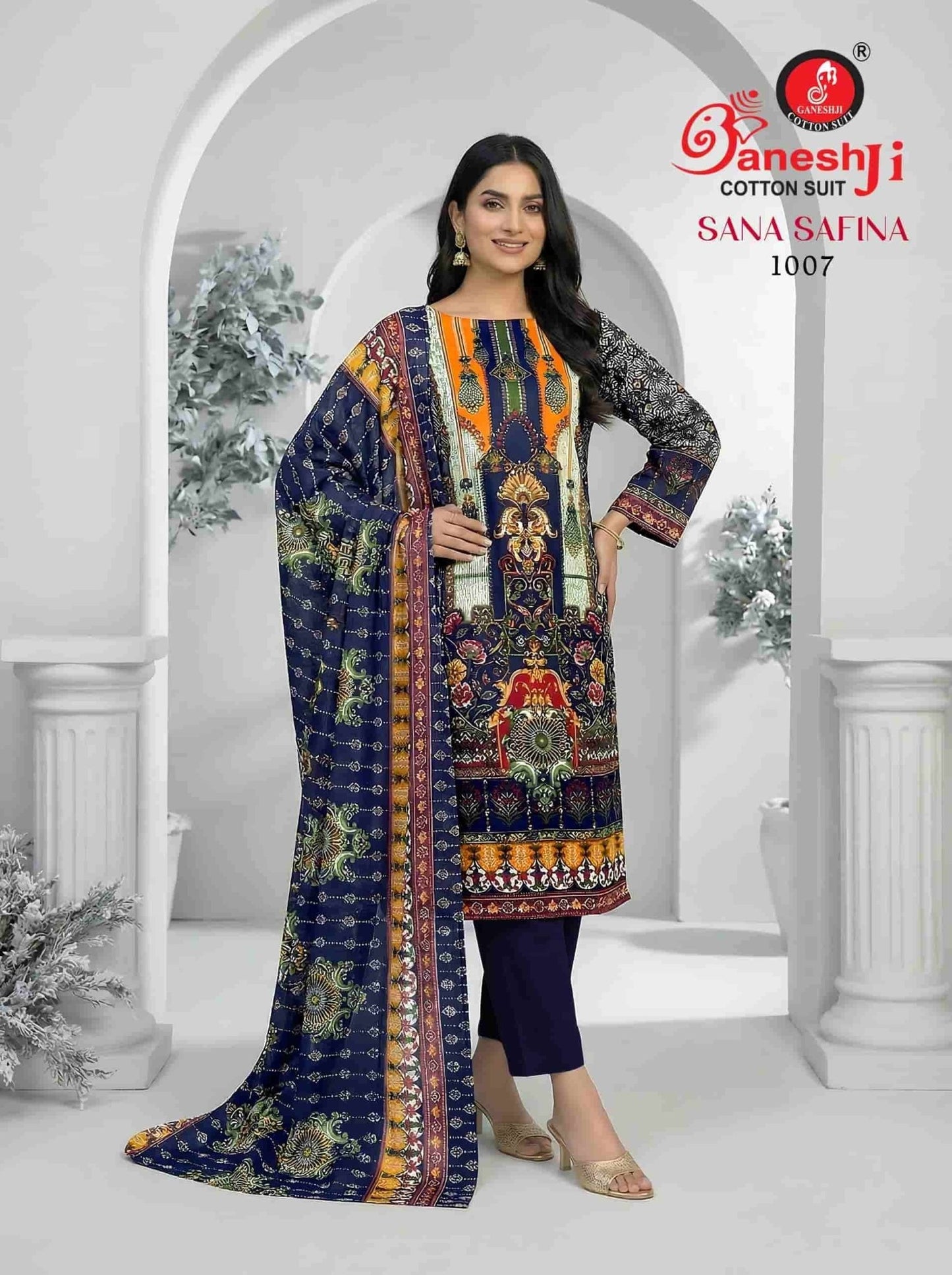 Ganeshji Sana Safina Vol 1 Pakistani Print Cotton Dress Material - Amrah Wholesale