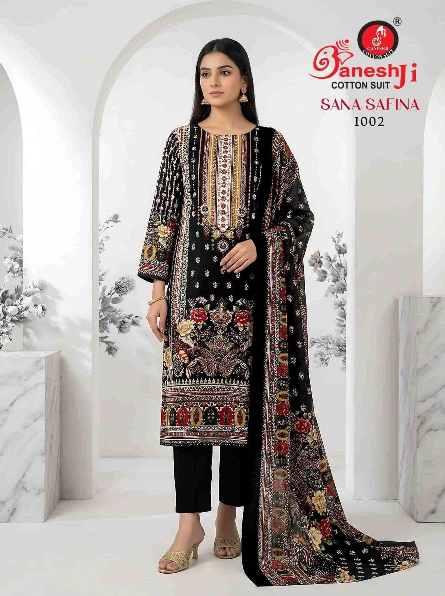 Ganeshji Sana Safina Vol 1 Pakistani Print Cotton Dress Material - Amrah Wholesale