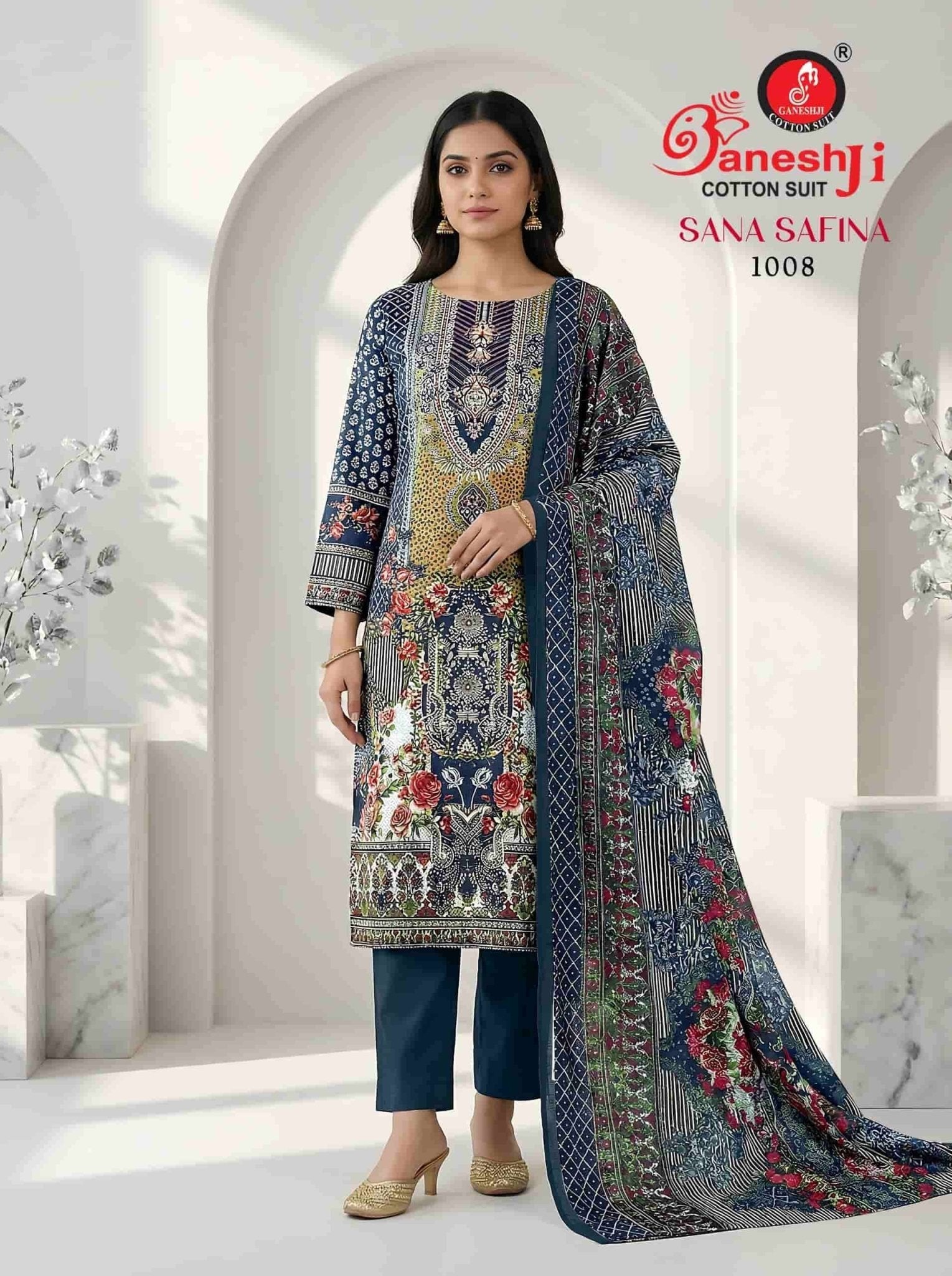 Ganeshji Sana Safina Vol 1 Pakistani Print Cotton Dress Material - Amrah Wholesale