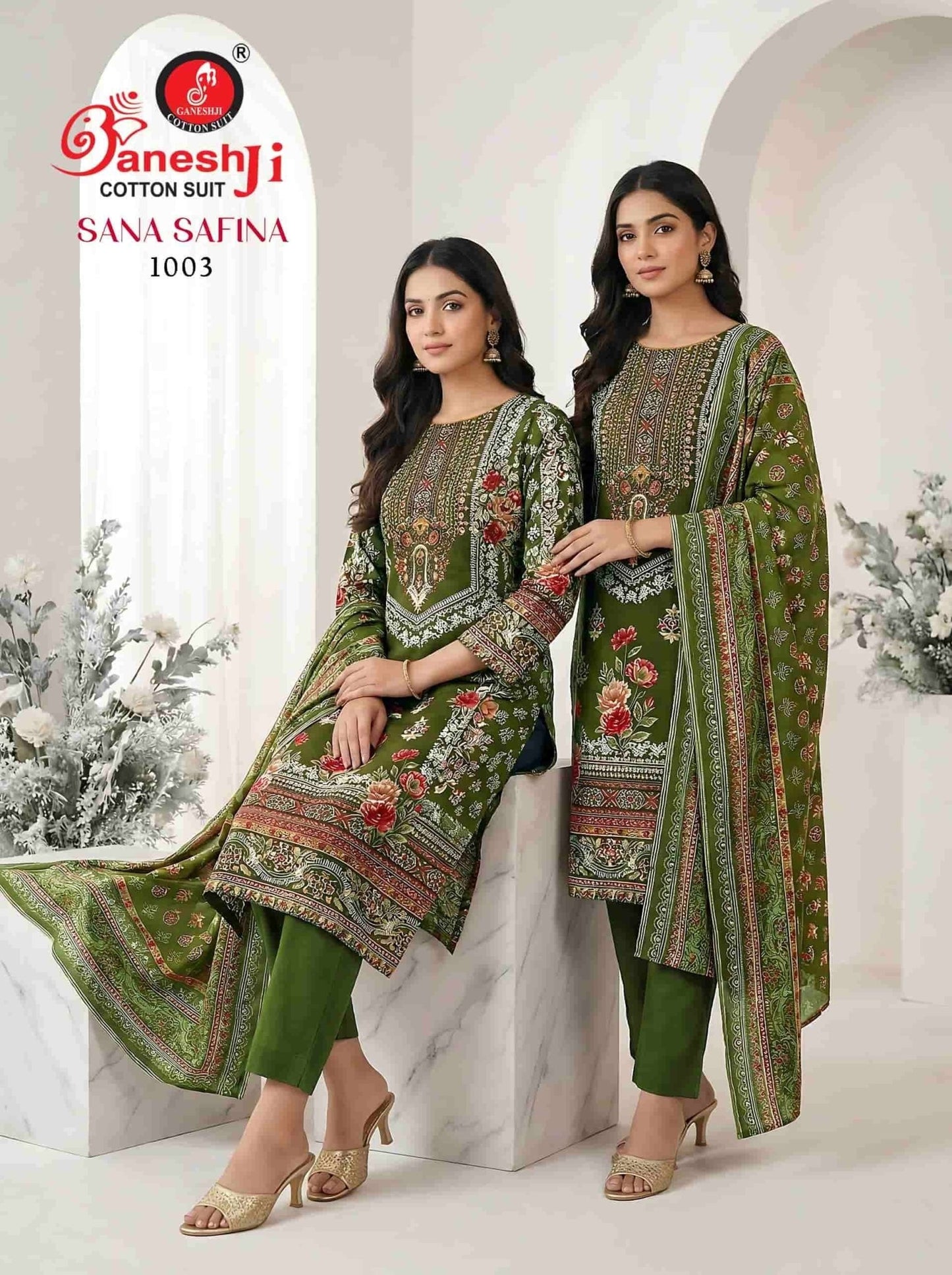Ganeshji Sana Safina Vol 1 Pakistani Print Cotton Dress Material - Amrah Wholesale