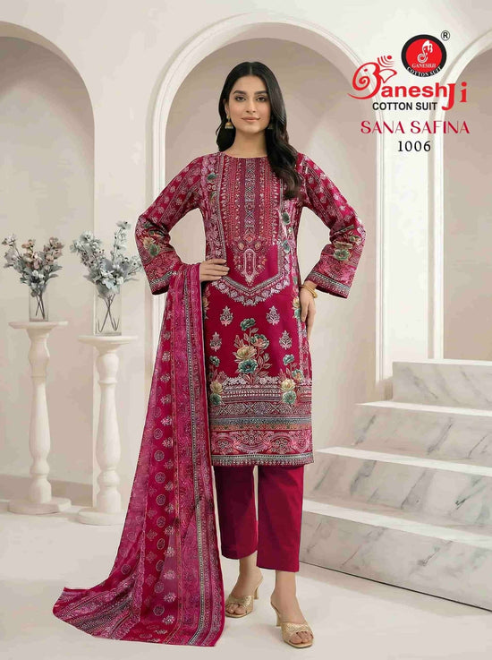 Ganeshji Sana Safina Vol 1 Pakistani Print Cotton Dress Material - Amrah Wholesale