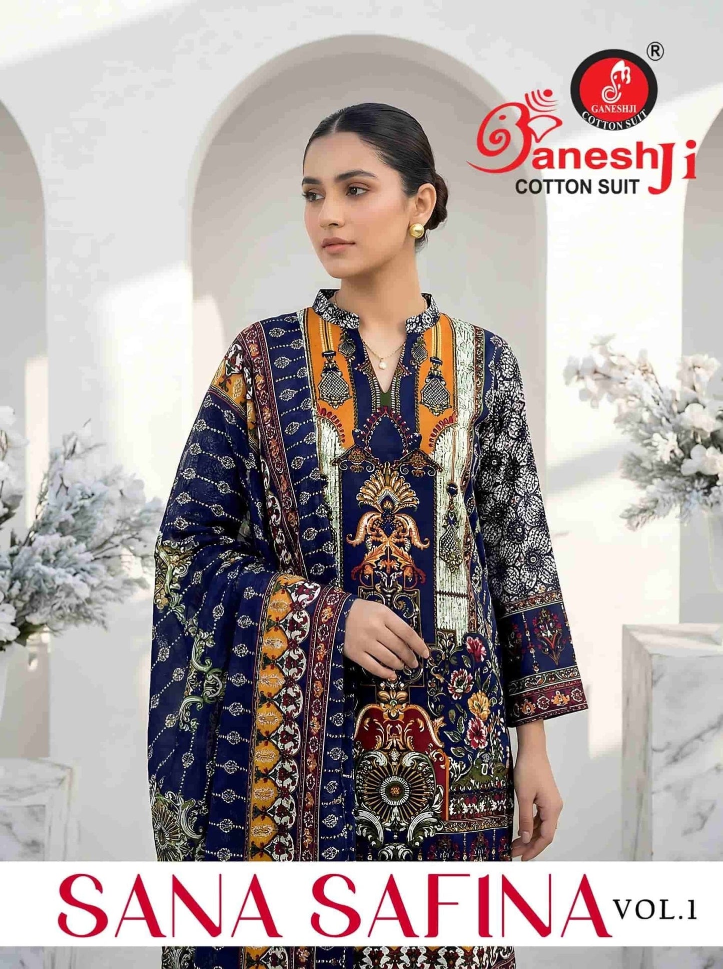 Ganeshji Sana Safina Vol 1 Pakistani Print Cotton Dress Material - Amrah Wholesale