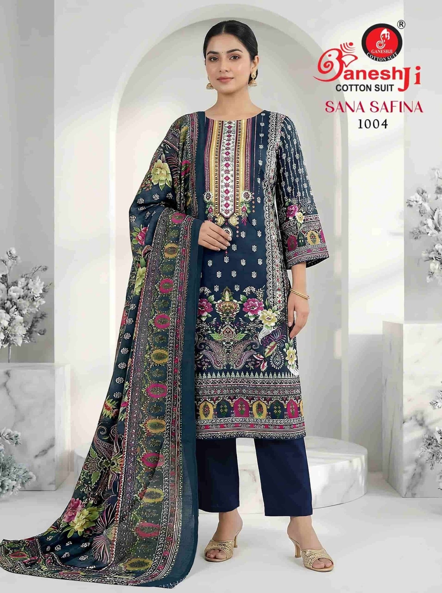 Ganeshji Sana Safina Vol 1 Pakistani Print Cotton Dress Material - Amrah Wholesale
