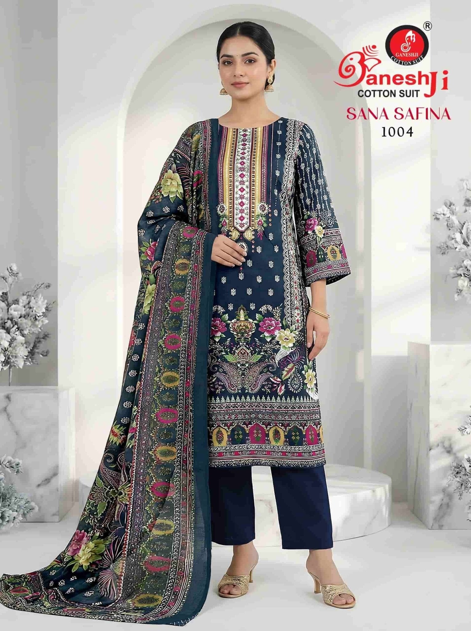 Ganeshji Sana Safina Vol 1 Pakistani Print Cotton Dress Material - Amrah Wholesale