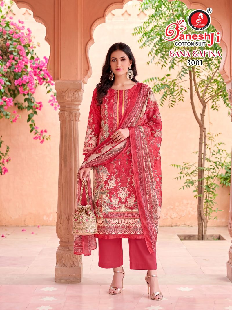 Ganeshji Sana Safina Vol 3 Soft Cotton Printed Dress Material