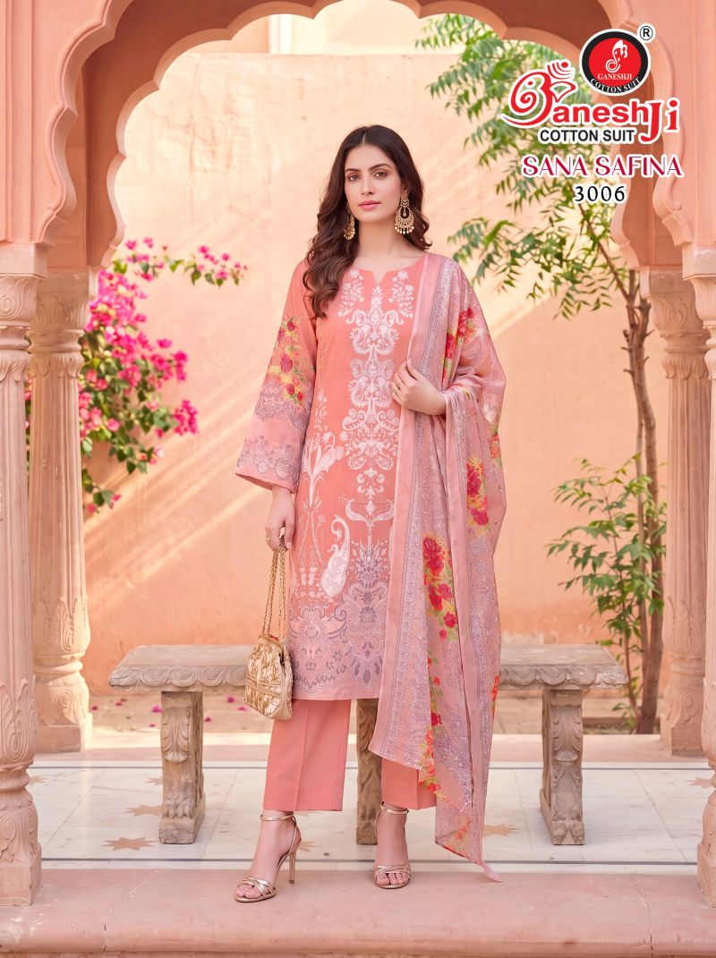 Ganeshji Sana Safina Vol 3 Soft Cotton Printed Dress Material