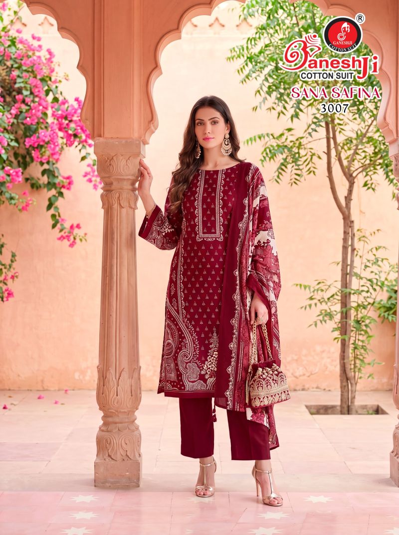 Ganeshji Sana Safina Vol 3 Soft Cotton Printed Dress Material