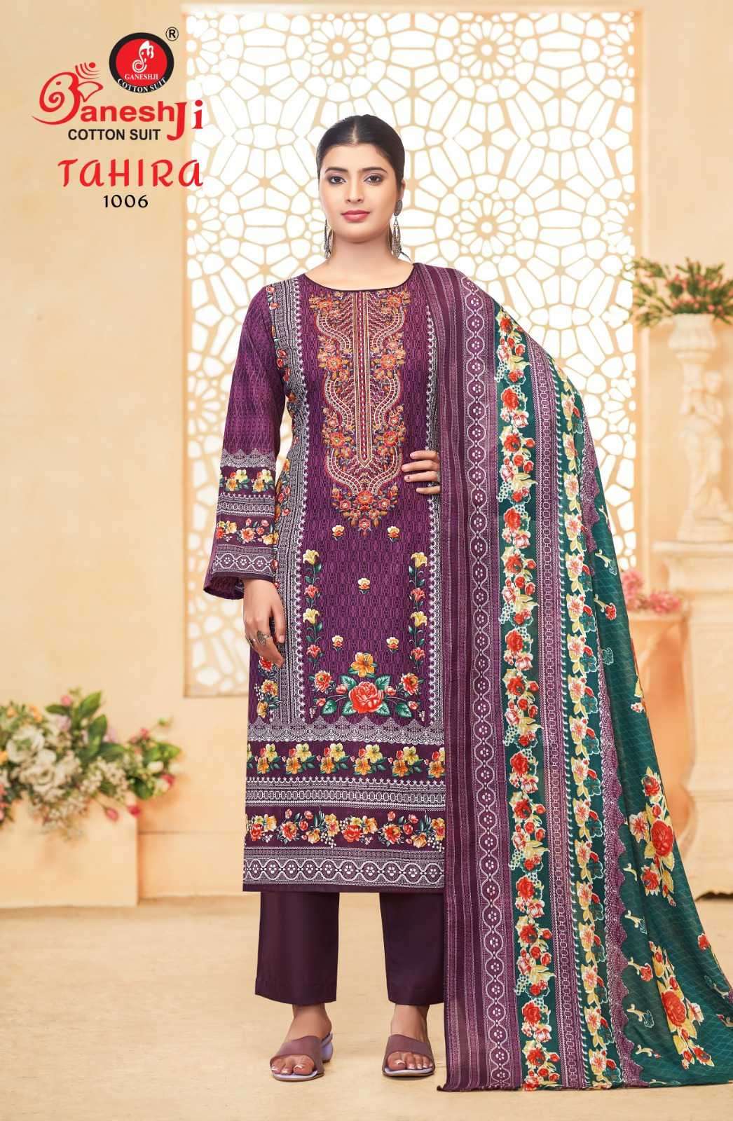 Ganeshji Tahira Vol 1 Pure Cotton Dress Material Wholesale - Amrah Wholesale