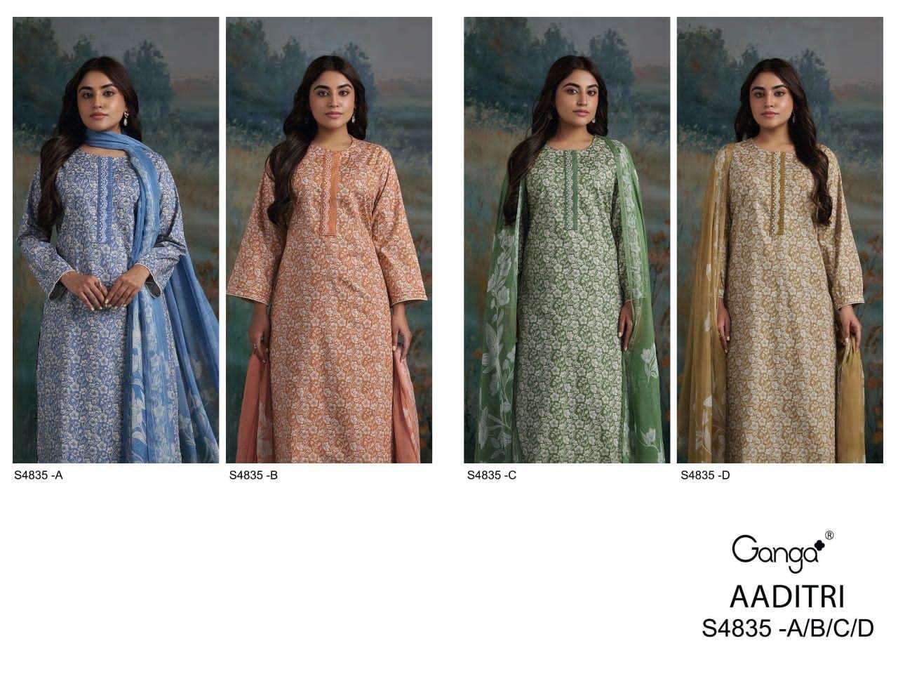 Ganga Fashion Aaditri 4835 Premium Cotton Dress Material
