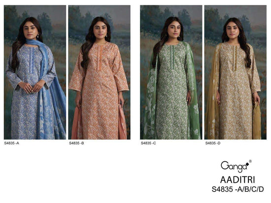 Ganga Fashion Aaditri 4835 Premium Cotton Dress Material