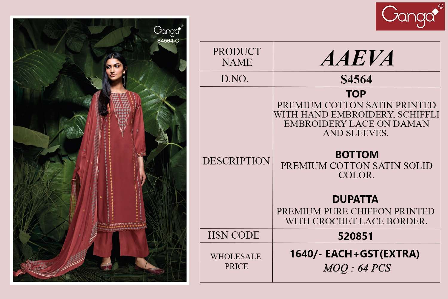 Ganga Fashion Aaeva 4564 - Amrah Wholesale