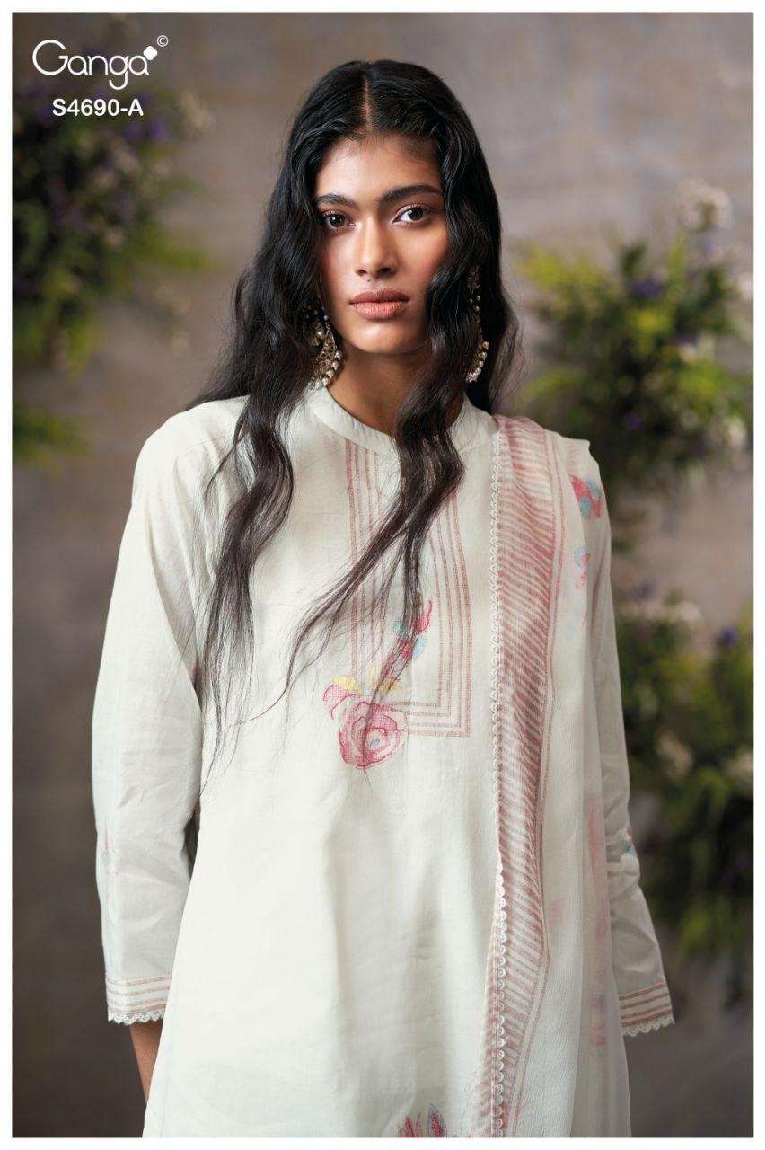 Ganga Ahaana 4690 Dress Material - Amrah Wholesale